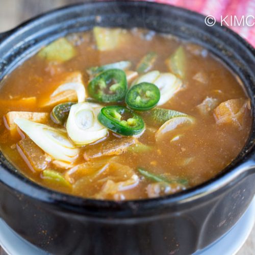 beef doenjang jjigae with kalbi broth