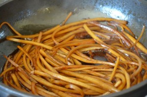 burdock jorim in soy sauce