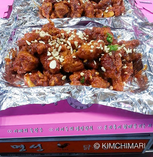 Korean Fried Chicken (DakGanJeong )at Kangneung Market