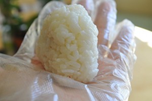 Riceball with filling inside