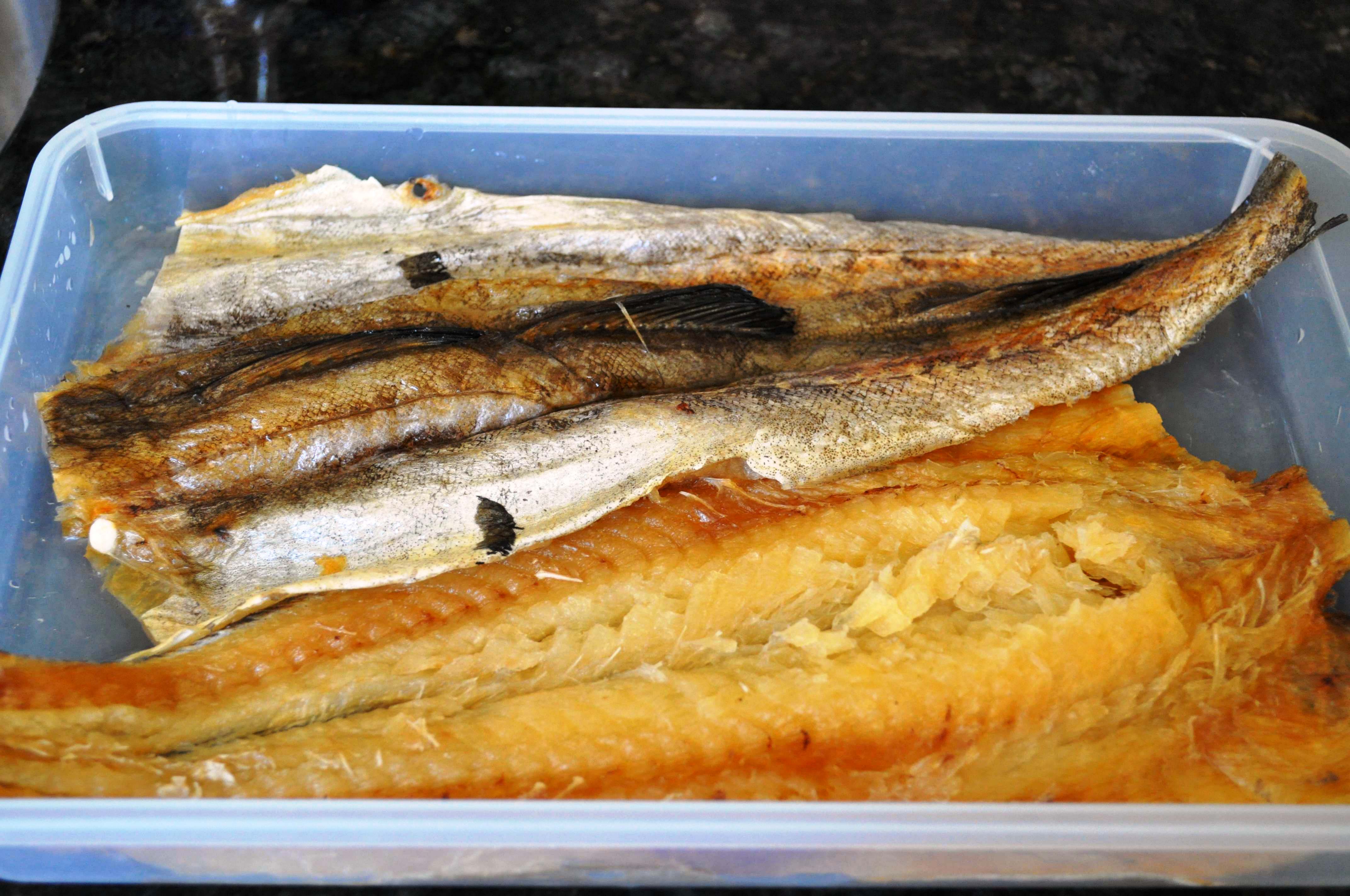 dried pollock (bugeo) soaking in water