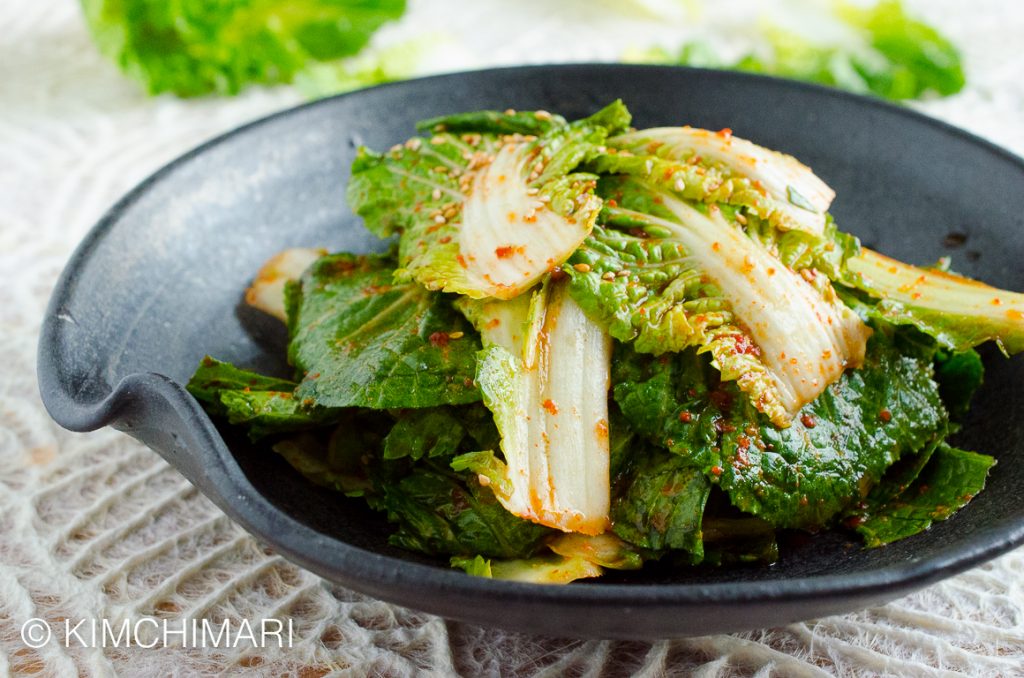 Kimchi Salad (Geotjeori) with Spring Cabbage (Bomdong)