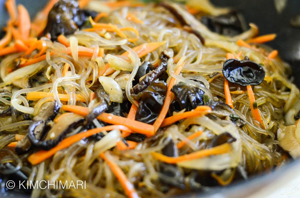 Japchae stir-fry in one pan recipe