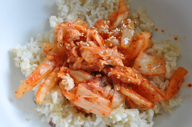 kimchi and rice