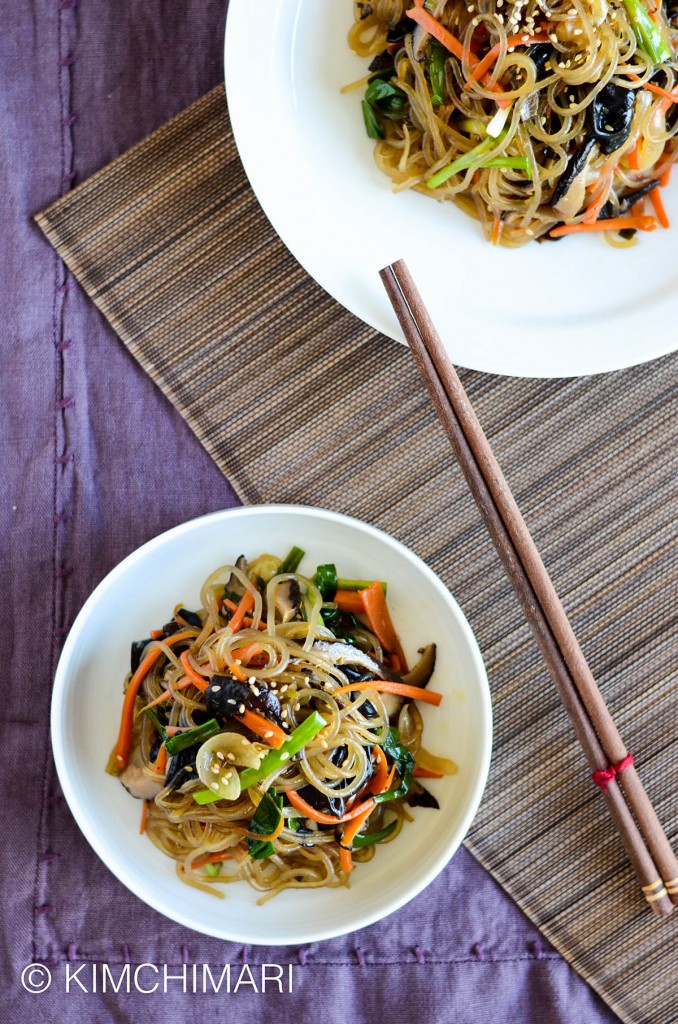 Korean Glass Noodles - simple one pan Japchae