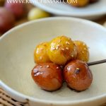 korean potato side dish or Gamja Jorim plated as banchan