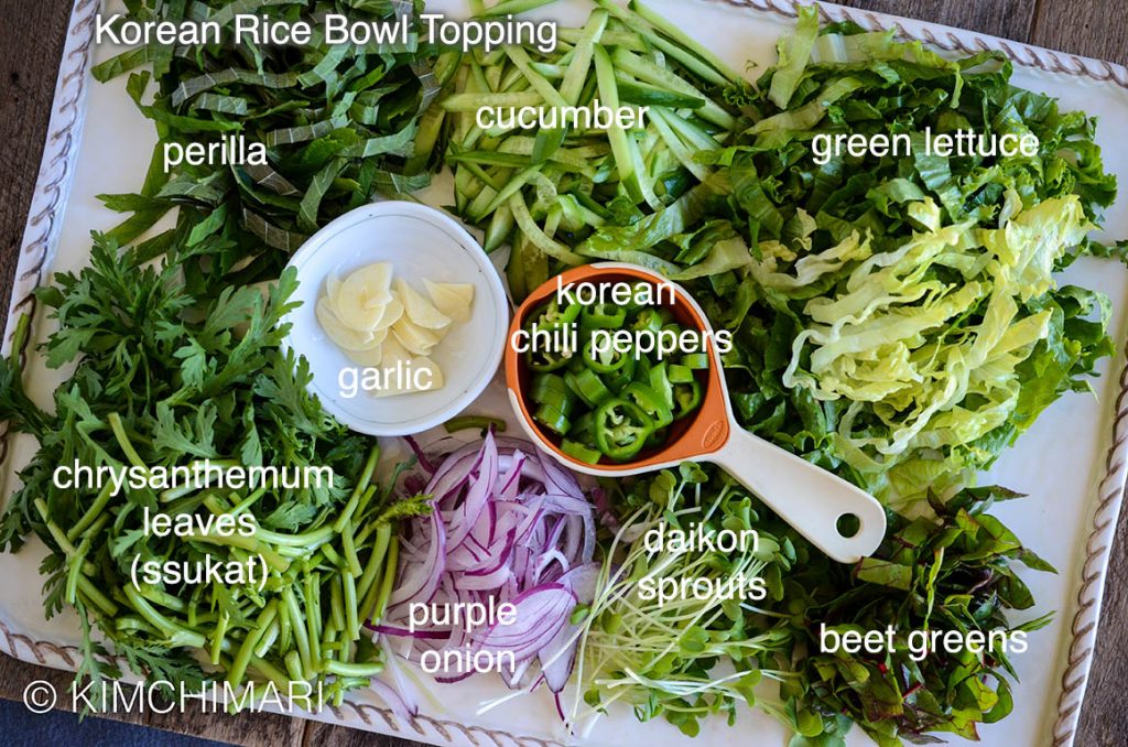 Korean Rice Bowl (Hoedeopbap) Toppings