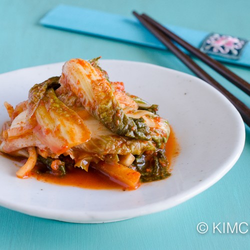 Korean Vegan Cabbage Kimchi with apples and ginger