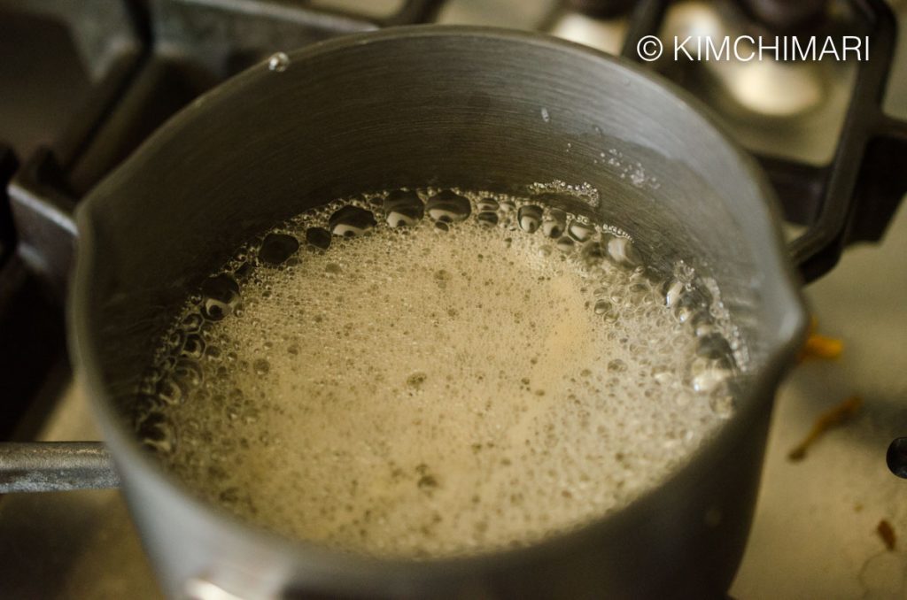 Makgeolli Sugar Syrup Boiling