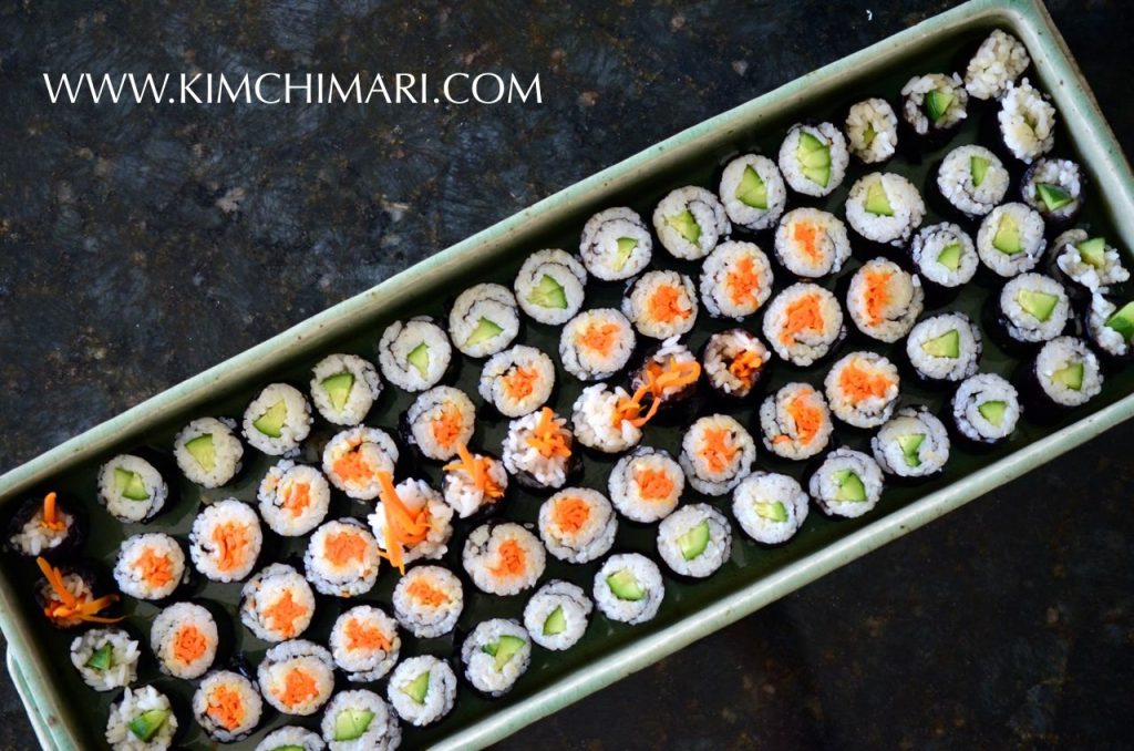 Mini Kimbap tray - kimbap two ways