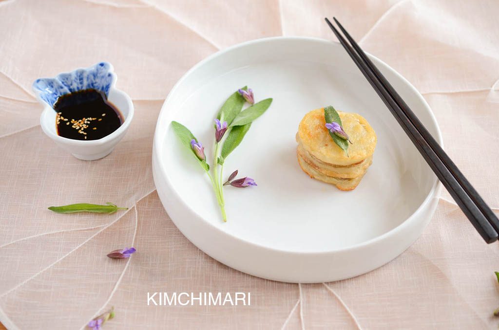 Potato Fritters with Sage flowers