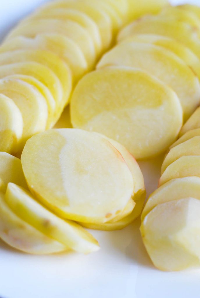 semi-cooked potatoes for potato fritters (gamjajeon)