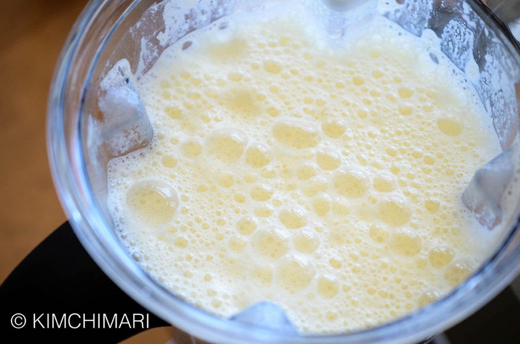 soymilk cold noodle soup (Kongguksu) broth blended from cooked soybeans