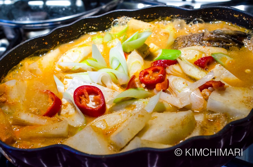 Spicy Alaska Pollock Stew (Dongtae Jjigae)