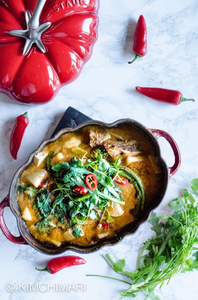 Spicy Alaska Pollock Stew with gochujang