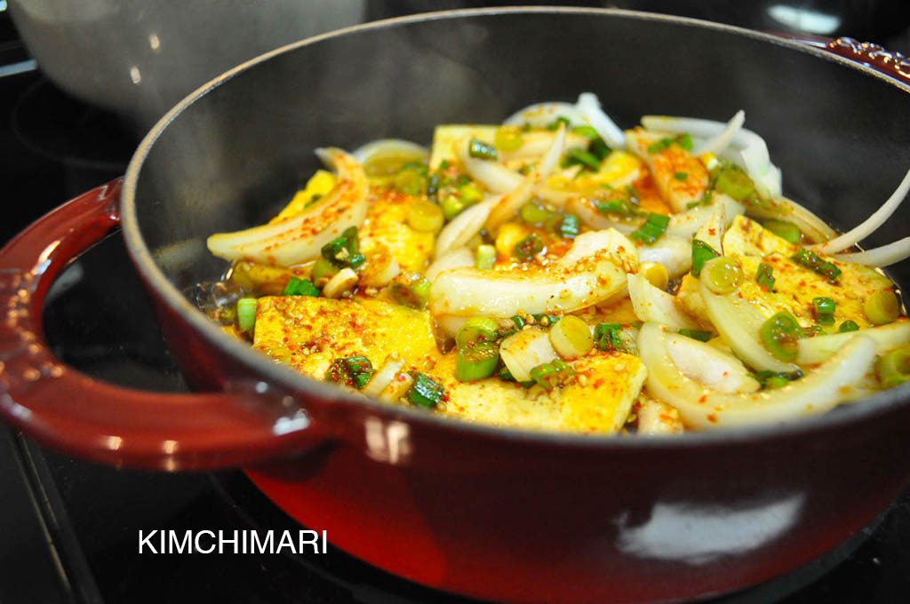 tofu braised soy sauce (dubu jorim)