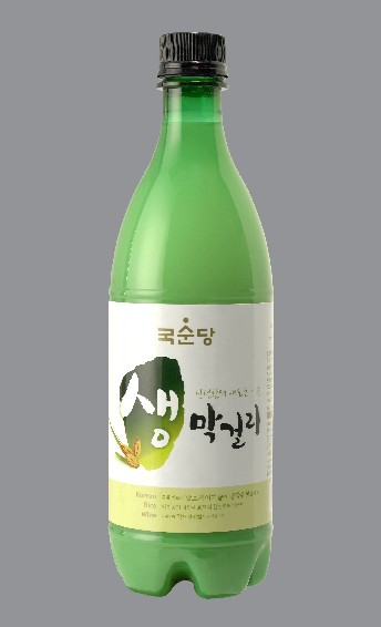 Kooksoondang Saeng Makgeolli bottle